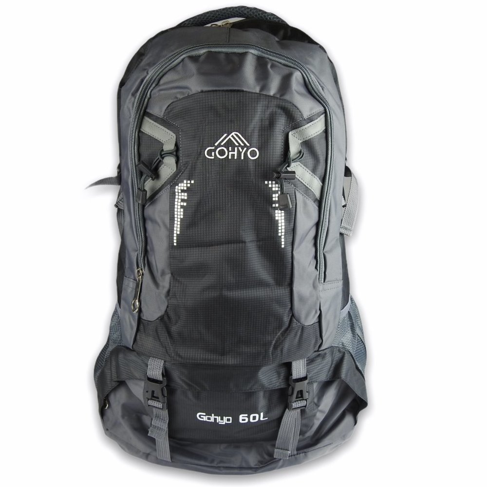 60L Hiking Backpack Trekking Rucksack Gray Man
